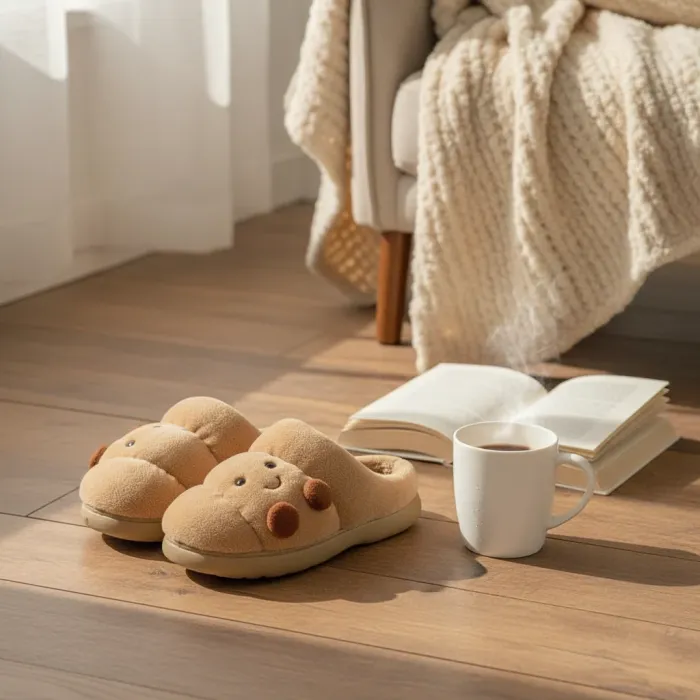 נעלי בית קרואסון מחייכות- LEAYROX